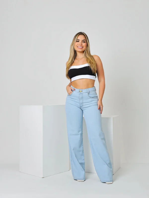 Calça Jeans Wide Leg Feminina - Image 5