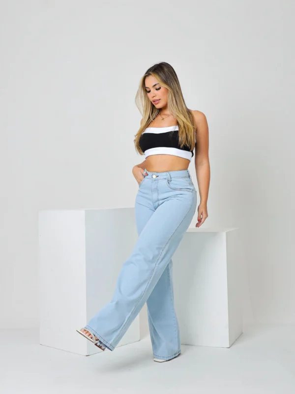 Calça Jeans Wide Leg Feminina - Image 2